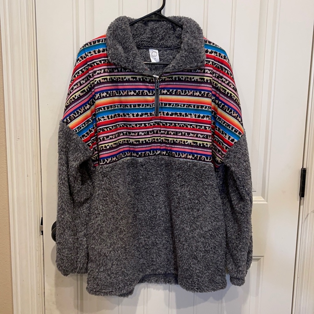 Sunshine & Rodeos Serape & Leopard Sherpa